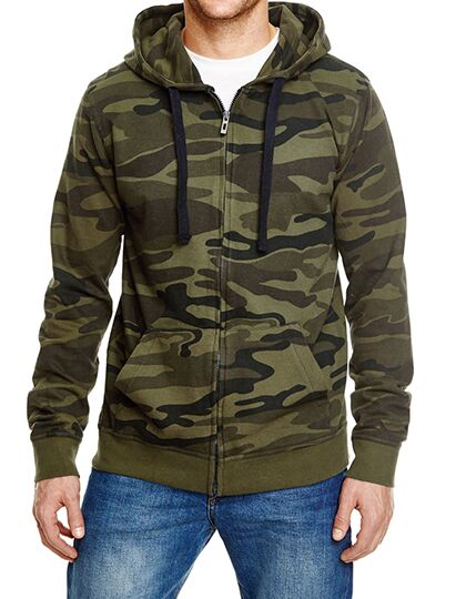 Camo Hooded Jacke green camo