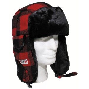 Holzfällermütze rot-schwarz