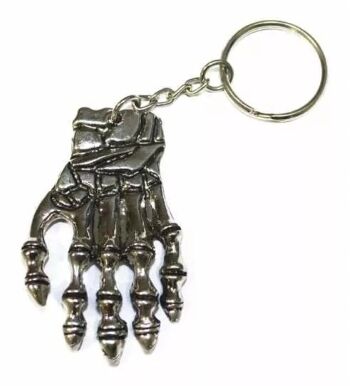 Schlüsselanhänger Knochen-Hand leichtes Gusseisen