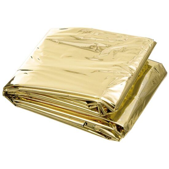 Rettungsdecke silber-goldfarben beschichtet