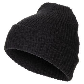 Rollhaube grobstrick, schwarz