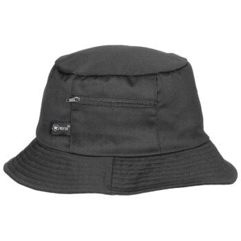 Anglerhut mit Seitentasche schwarz