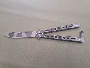 Butterflymesser camouflage schwarz